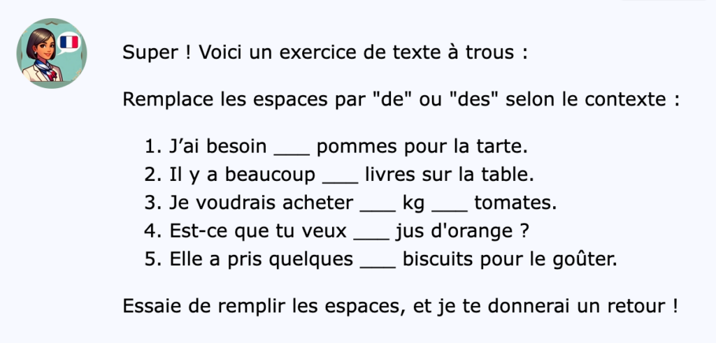 Erreur Mizou AI correction exercice 1
